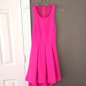 Pink party dress with cut outs